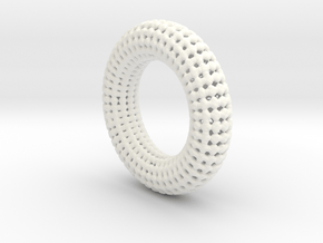 Hole Ring in White Processed Versatile Plastic