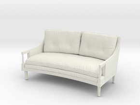 1:24 French Sofa in White Natural Versatile Plastic
