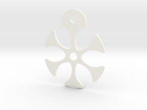 Flower Necklace - Part 2 - Metallic in White Processed Versatile Plastic