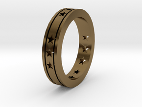 Ring Star open in Polished Bronze