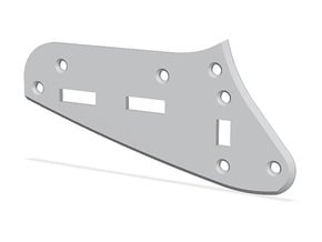 LH Jaguar Rhythm Circuit Plate  - Standard Bevel in Tan Fine Detail Plastic