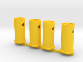HO Scale Dually Equipment Wheels in Yellow Processed Versatile Plastic