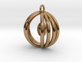 Half sphere pendant in Polished Brass