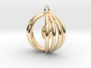 Half sphere pendant in 14k Gold Plated Brass