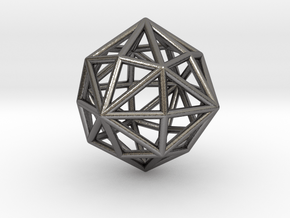 0397 Disdyakis Dodecahedron E (a=1cm) #001 in Polished Nickel Steel