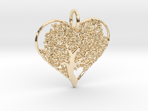 Let Your Love Grow pendant in 14k Gold Plated Brass