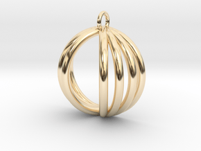 Semispherical Pendant. in 14k Gold Plated Brass