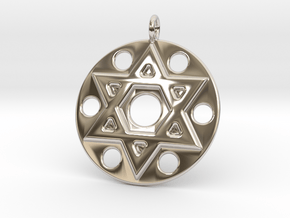 Star Of David in Rhodium Plated Brass