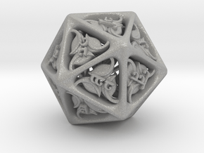 Tengwar Elvish D20 in Aluminum: Small