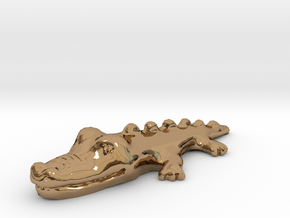 Croc in Polished Brass