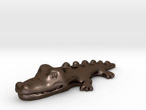 Croc in Polished Bronze Steel