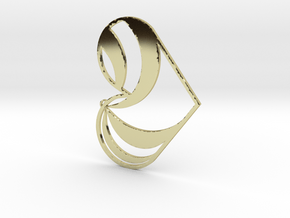 Heart Swirl in 18k Gold Plated Brass
