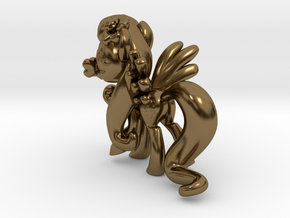Fluttershy 1 Full Color - S1 in Polished Bronze