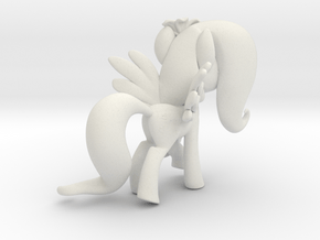 Fluttershy 1 Full Color - L2 in White Natural Versatile Plastic