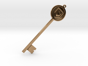 Shield Key in Polished Brass