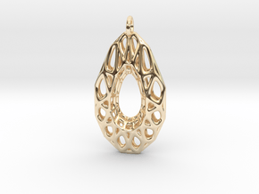 Wire Gem Pendant in 14K Yellow Gold