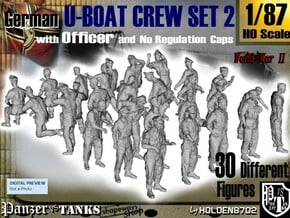 1-87 German U-Boot Crew Set2 in Smooth Fine Detail Plastic