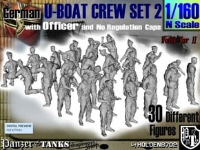 1-160 German U-Boot Crew Set2 in Tan Fine Detail Plastic
