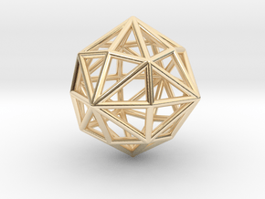 0397 Disdyakis Dodecahedron E (a=1cm) #001 in 14K Yellow Gold