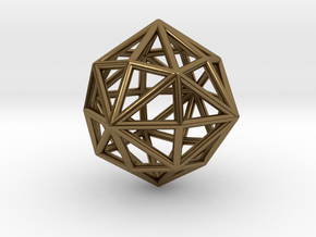0397 Disdyakis Dodecahedron E (a=1cm) #001 in Polished Bronze