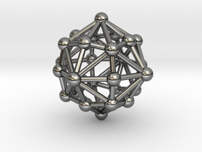  0399 Disdyakis Dodecahedron V&E (a=1cm) #003 in Fine Detail Polished Silver