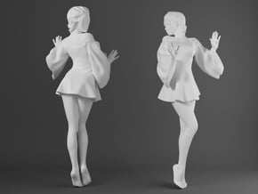 Skirt Girl-001-scale 1/32 in Smooth Fine Detail Plastic
