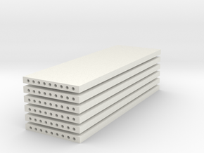 'N Scale' - (6) Precast Panel - 30'x10'x1' in White Natural Versatile Plastic
