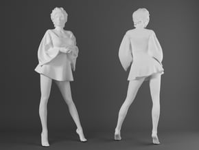 Skirt Girl-006-scale 1/32 in Smooth Fine Detail Plastic