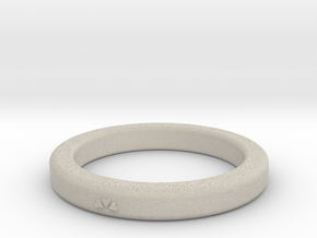 Heart Ring Size 7 in Natural Sandstone
