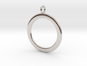 Ring-shaped pendant — smooth in Platinum