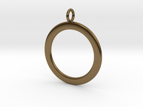 Ring-shaped pendant — smooth in Polished Bronze
