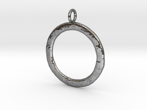 Ring-shaped pendant — rough in Polished Silver