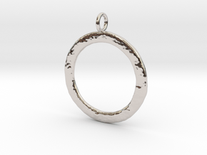 Ring-shaped pendant — rough in Platinum