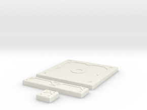 SciFi Tile 02 - Standard plate in White Natural Versatile Plastic