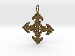 Kreuz Barock  in Polished Bronze