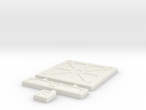 SciFi Tile 03 - Reinforced Plate in White Natural Versatile Plastic