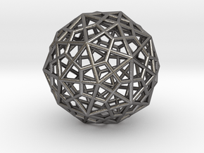 0400 Truncated Icosahedron + Pentakis Dodecahedron in Polished Nickel Steel