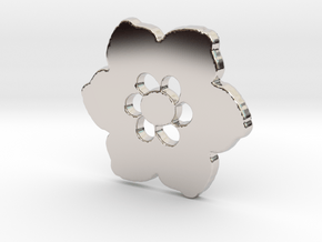 Happy Flower Pendant in Platinum
