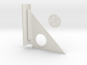 Triangle and compass With Leveler in White Natural Versatile Plastic