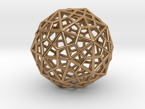 0400 Truncated Icosahedron + Pentakis Dodecahedron in Polished Brass