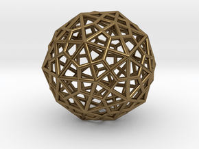 0400 Truncated Icosahedron + Pentakis Dodecahedron in Polished Bronze
