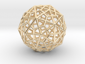 0400 Truncated Icosahedron + Pentakis Dodecahedron in 14k Gold Plated Brass