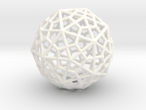 0400 Truncated Icosahedron + Pentakis Dodecahedron in White Processed Versatile Plastic