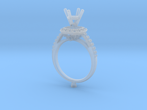 CC3-Engagement Ring With  Separated Parts- Printed in Smoothest Fine Detail Plastic