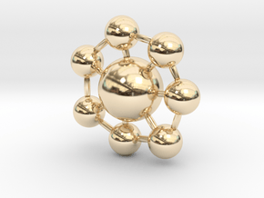Ball Pendant in 14k Gold Plated Brass