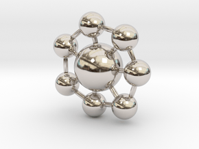 Ball Pendant in Rhodium Plated Brass