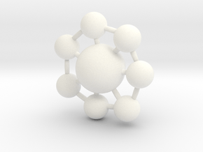 Ball Pendant in White Processed Versatile Plastic