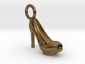 Heel Charm in Polished Bronze