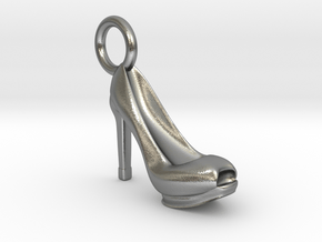 Heel Charm in Natural Silver