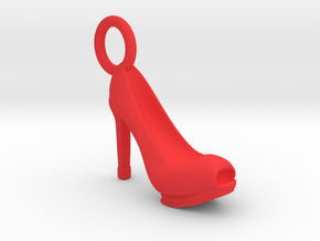 Heel Charm in Red Processed Versatile Plastic